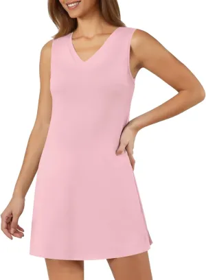 Summer Dresses for Women 2025 V-Neck Casual Side Split Sleeveless Dress for Women Vacation Sundress Easter Dresses