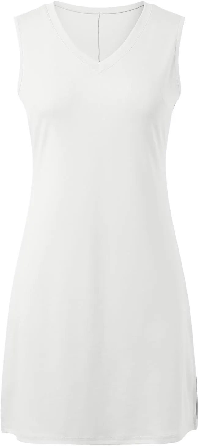 Summer Dresses for Women 2025 V-Neck Casual Side Split Sleeveless Dress for Women Vacation Sundress Easter Dresses