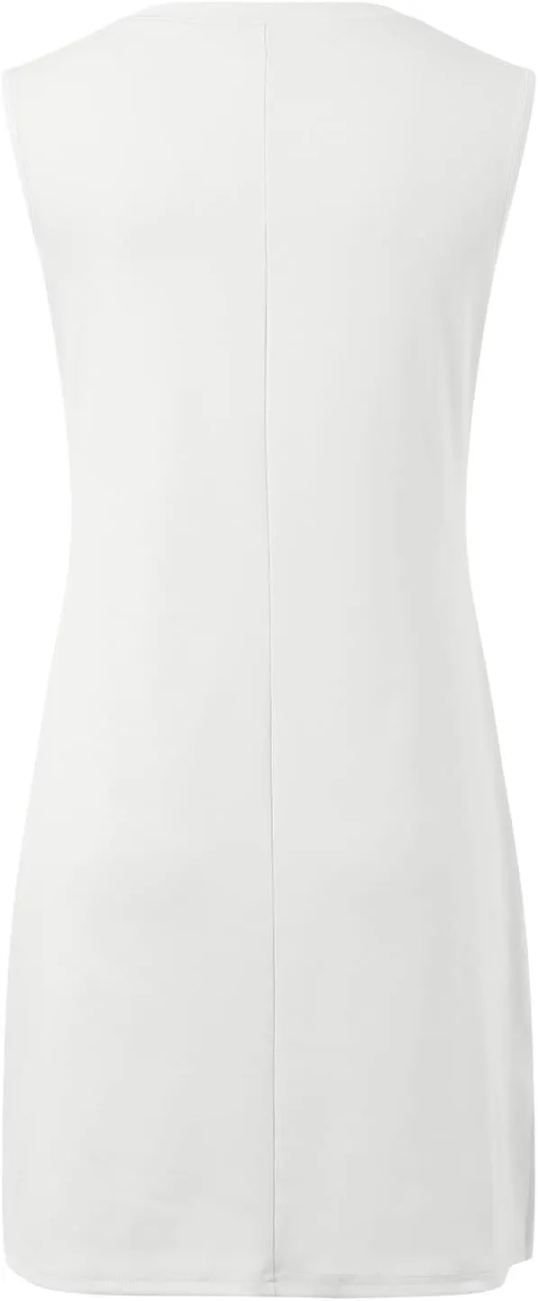 Summer Dresses for Women 2025 V-Neck Casual Side Split Sleeveless Dress for Women Vacation Sundress Easter Dresses