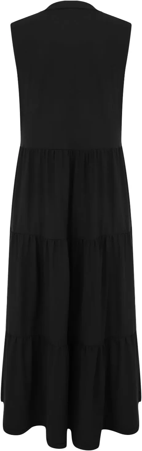 Sundresses for Women Casual Summer Ruffle Sleeve Sweetheart V-Neck Printing Dresses Boho Prom Maxi Short Sleeve Dress