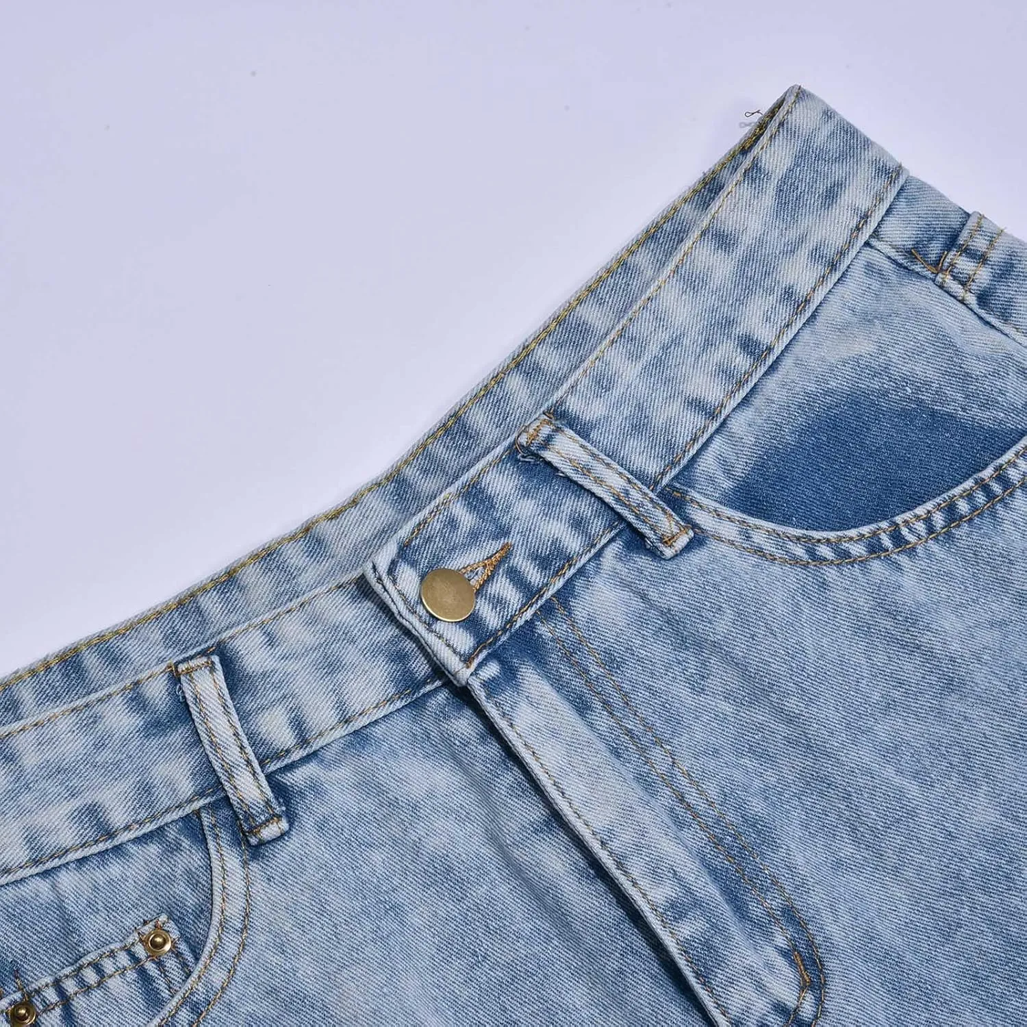Sweatpants Jeans for Women Boyfriend Denim Pants High Waited Baggy Wide Leg Jeans Loose Fit Denim Pants with Pocket