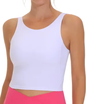 THE GYM PEOPLE Women's Sports Bra Sleeveless Workout Tank Tops Running Yoga Cropped Tops with Removable Padded