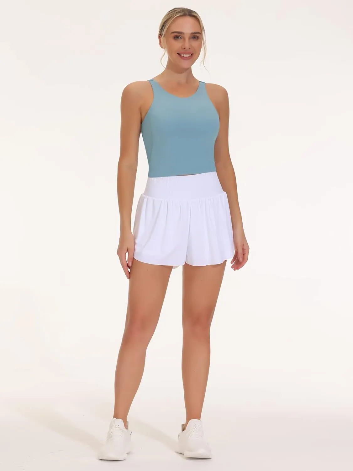THE GYM PEOPLE Women's Sports Bra Sleeveless Workout Tank Tops Running Yoga Cropped Tops with Removable Padded