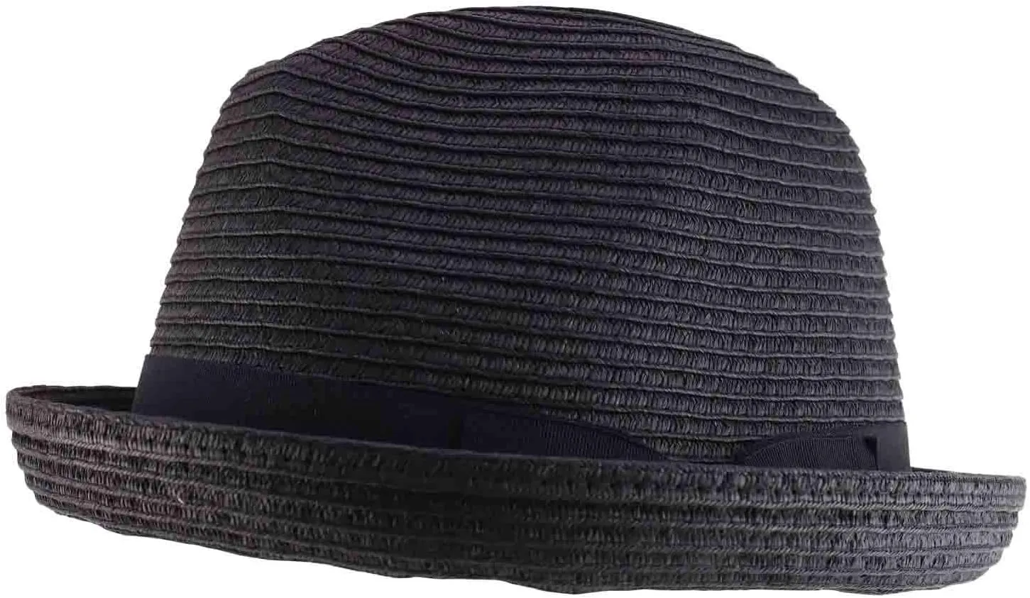 Trendy Apparel Shop Men's Toyo Paper Braid Upturn Brim Summer Fedora Hat