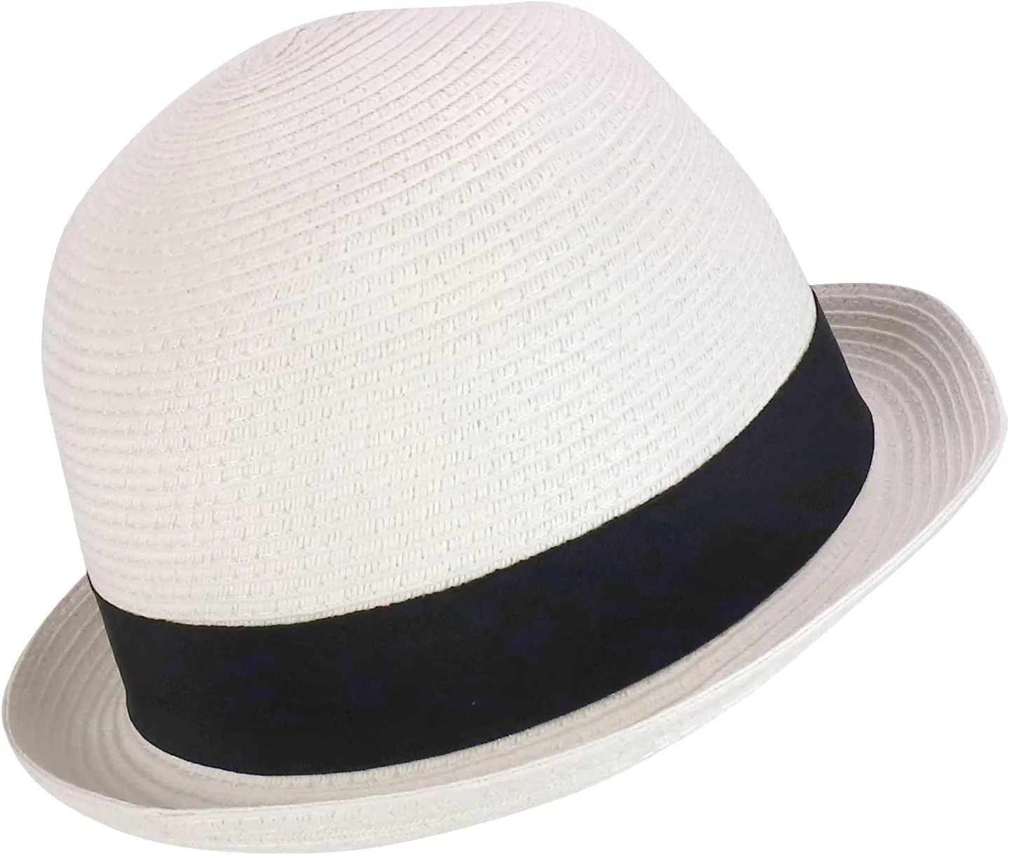 Trendy Apparel Shop Men's Toyo Paper Braid Upturn Brim Summer Fedora Hat