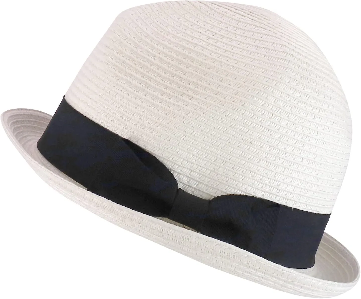 Trendy Apparel Shop Men's Toyo Paper Braid Upturn Brim Summer Fedora Hat
