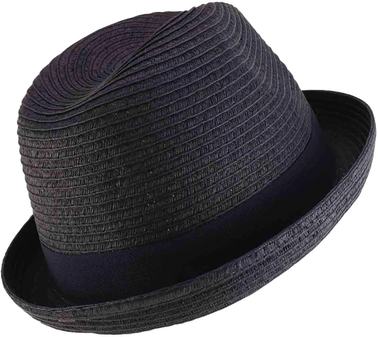 Trendy Apparel Shop Men's Toyo Paper Braid Upturn Brim Summer Fedora Hat