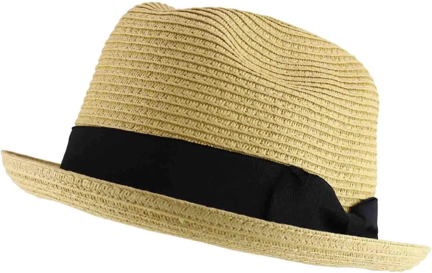 Trendy Apparel Shop Men's Toyo Paper Braid Upturn Brim Summer Fedora Hat