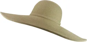 Trendy Apparel Shop UPF 50  Paper Braid Tweed 6" Flat Brim Sun Shade Hat
