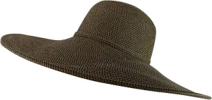 Trendy Apparel Shop UPF 50  Paper Braid Tweed 6" Flat Brim Sun Shade Hat