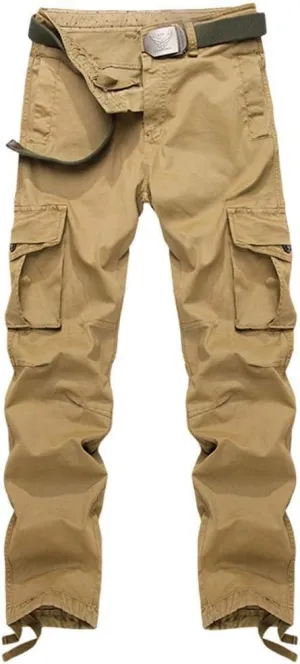 TRGPSG Cargo Pants for Men, Cotton Camo Casual Pants, Relaxed Fit Work Pants with Multi-Pocket
