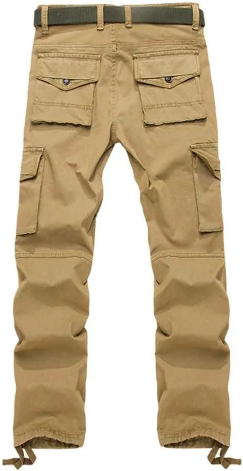 TRGPSG Cargo Pants for Men, Cotton Camo Casual Pants, Relaxed Fit Work Pants with Multi-Pocket