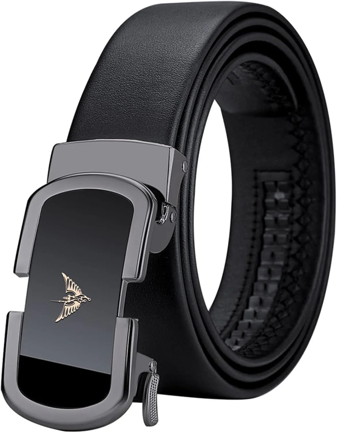 VANNANBA Leather Ratchet Belts for Men Automatic Buckle Casual Belt,with Gift Box