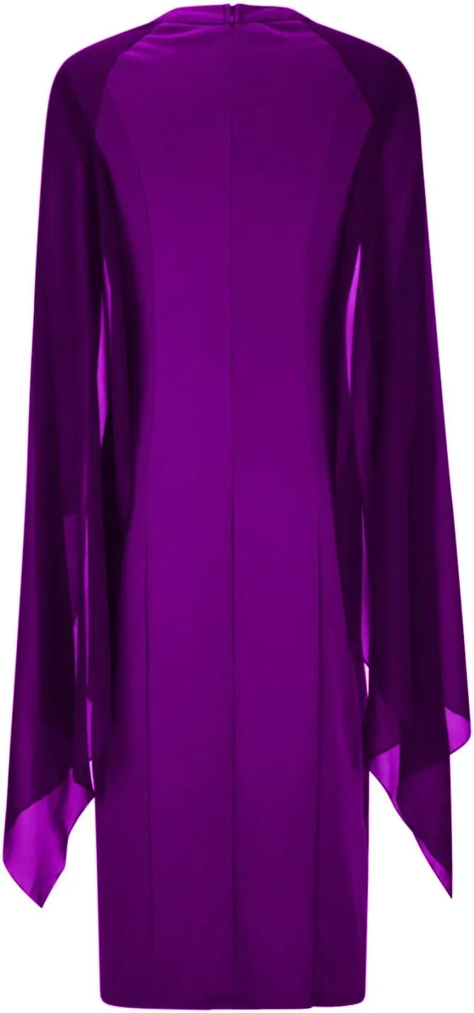 Women Elegant High Split Flare Sleeve Formal Evening Gown Maxi Dress 2025 Trendy Sexy Cocktail Party Flowy Long Dress