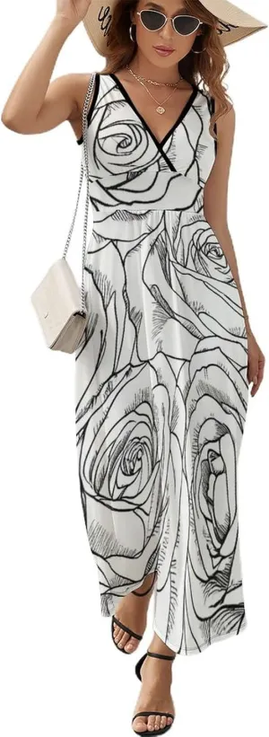 Women Girls Wrap Sleeveless Bodycon Cami Dress for Party Holiday Beach