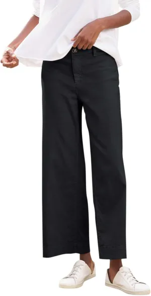 Women Linen Pants Casual Wide Leg Cropped Pants Dressy Pants with Pocket Plus Size Summer Loose Business Ankle Pants