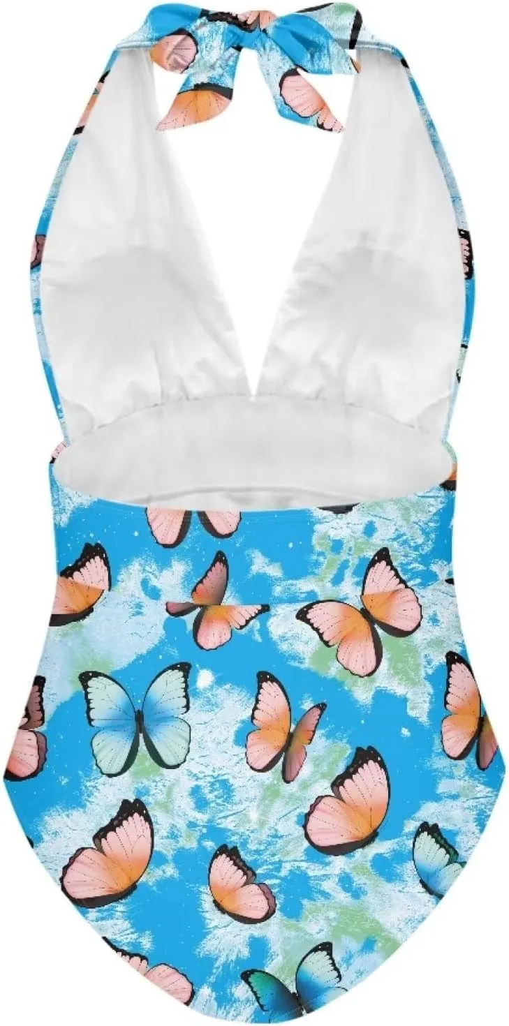 Women Swimsuit One Piece Tummy Control Wrapped Bathing Suit with Full Coverage