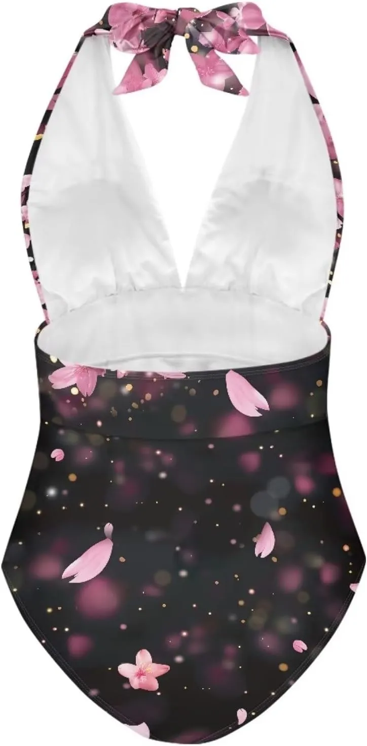 Women Swimsuit One Piece Tummy Control Wrapped Bathing Suit with Full Coverage