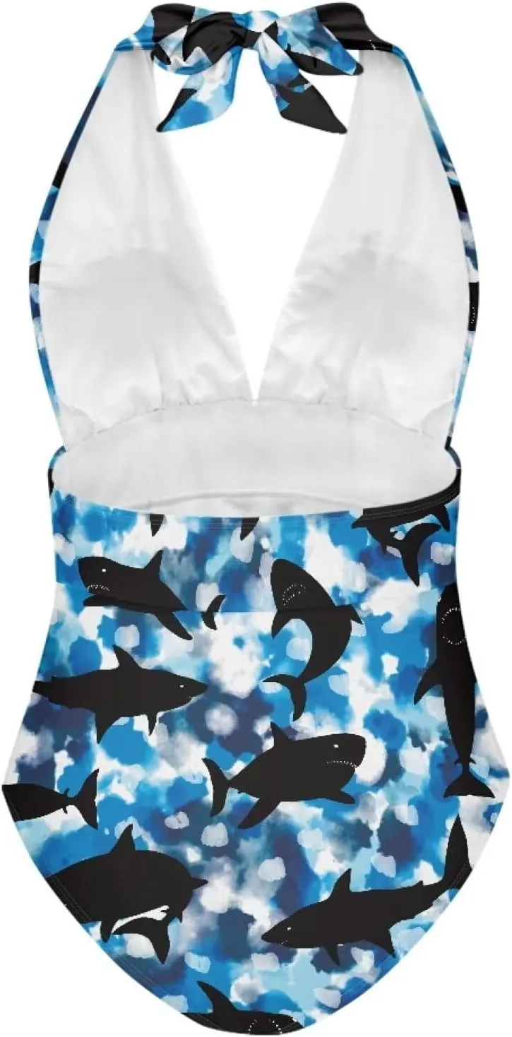 Women Swimsuit One Piece Tummy Control Wrapped Bathing Suit with Full Coverage