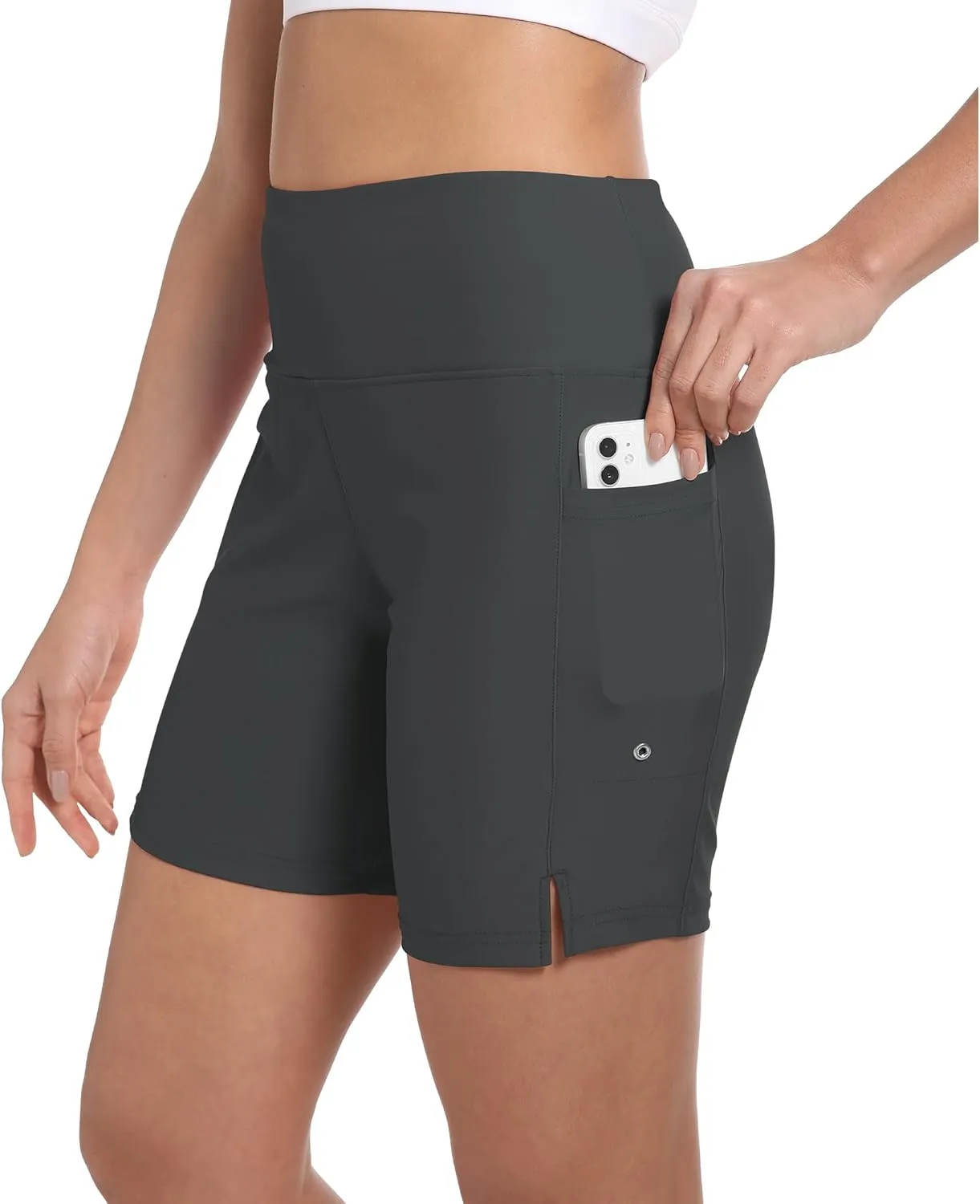 Women's 7" High Waisted Swim Board Shorts Quick Dry Beach Swimsuit Bottom Shorts for Women with Liner Pockets