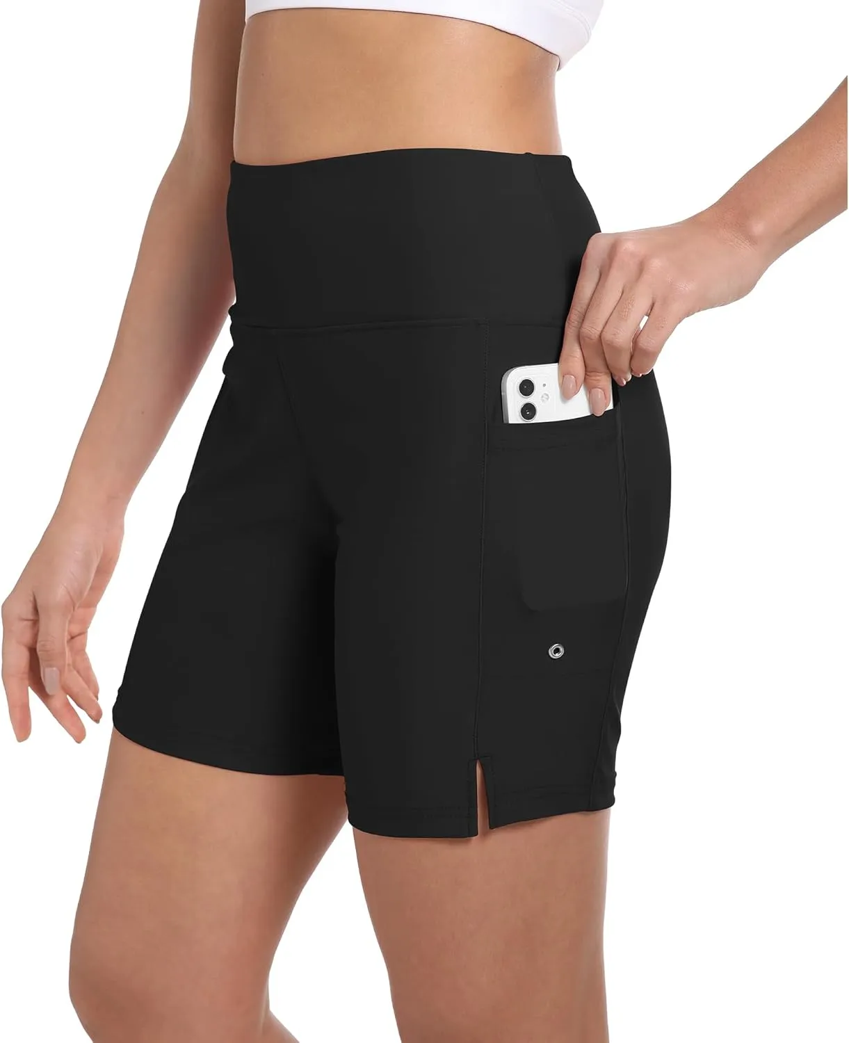 Women's 7" High Waisted Swim Board Shorts Quick Dry Beach Swimsuit Bottom Shorts for Women with Liner Pockets