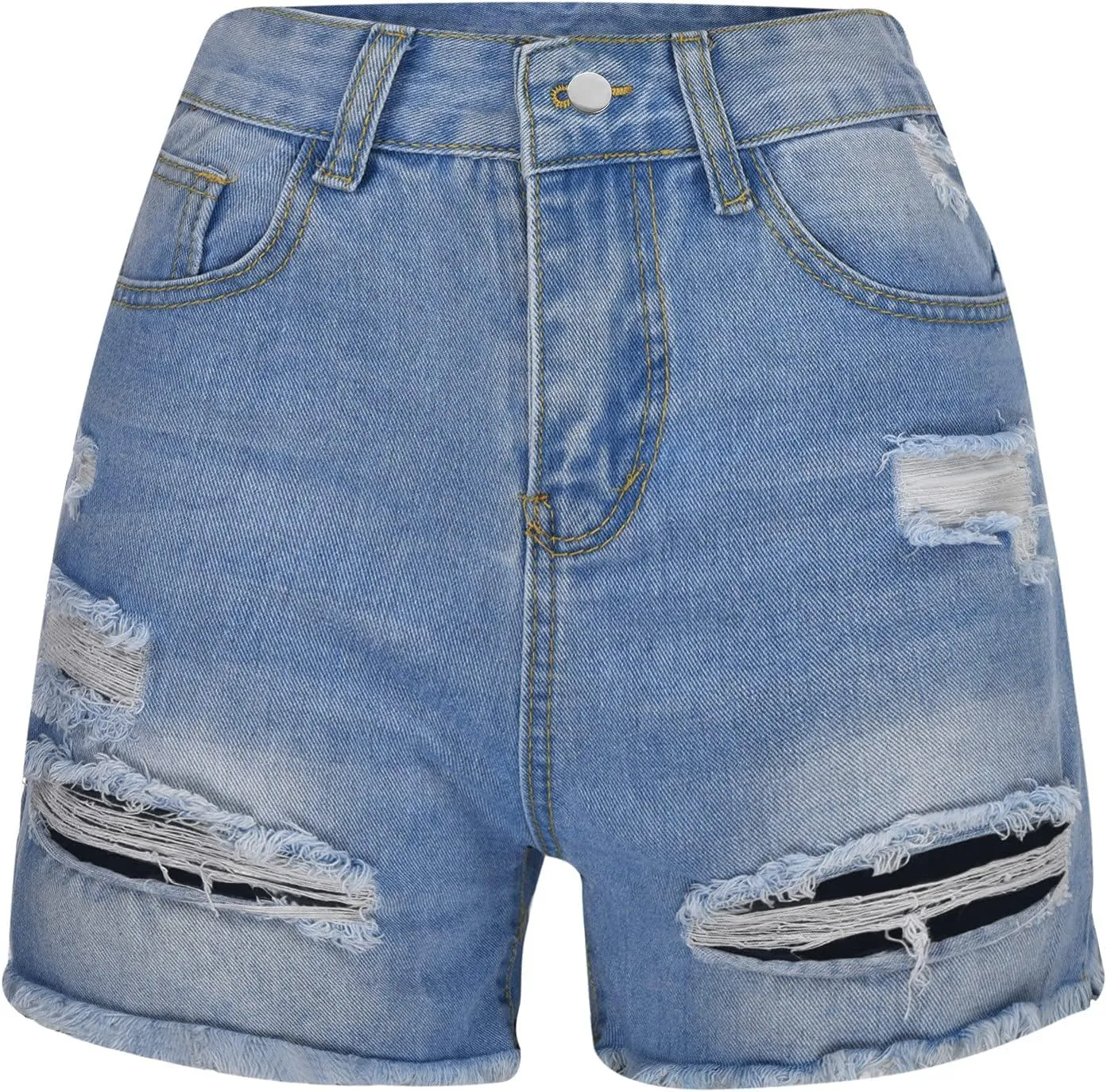 Women's Denim Shorts Distressed High Waisted Casual Summer Fashion Fit Ripped Jean Shorts High Waisted Shorts 2025