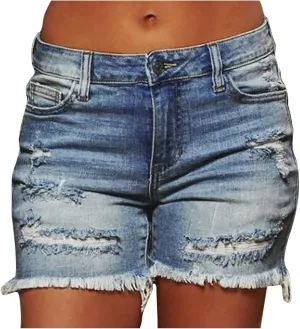 Women's Denim Shorts Distressed High Waisted Casual Summer Fashion Fit Ripped Jean Shorts High Waisted Shorts 2025