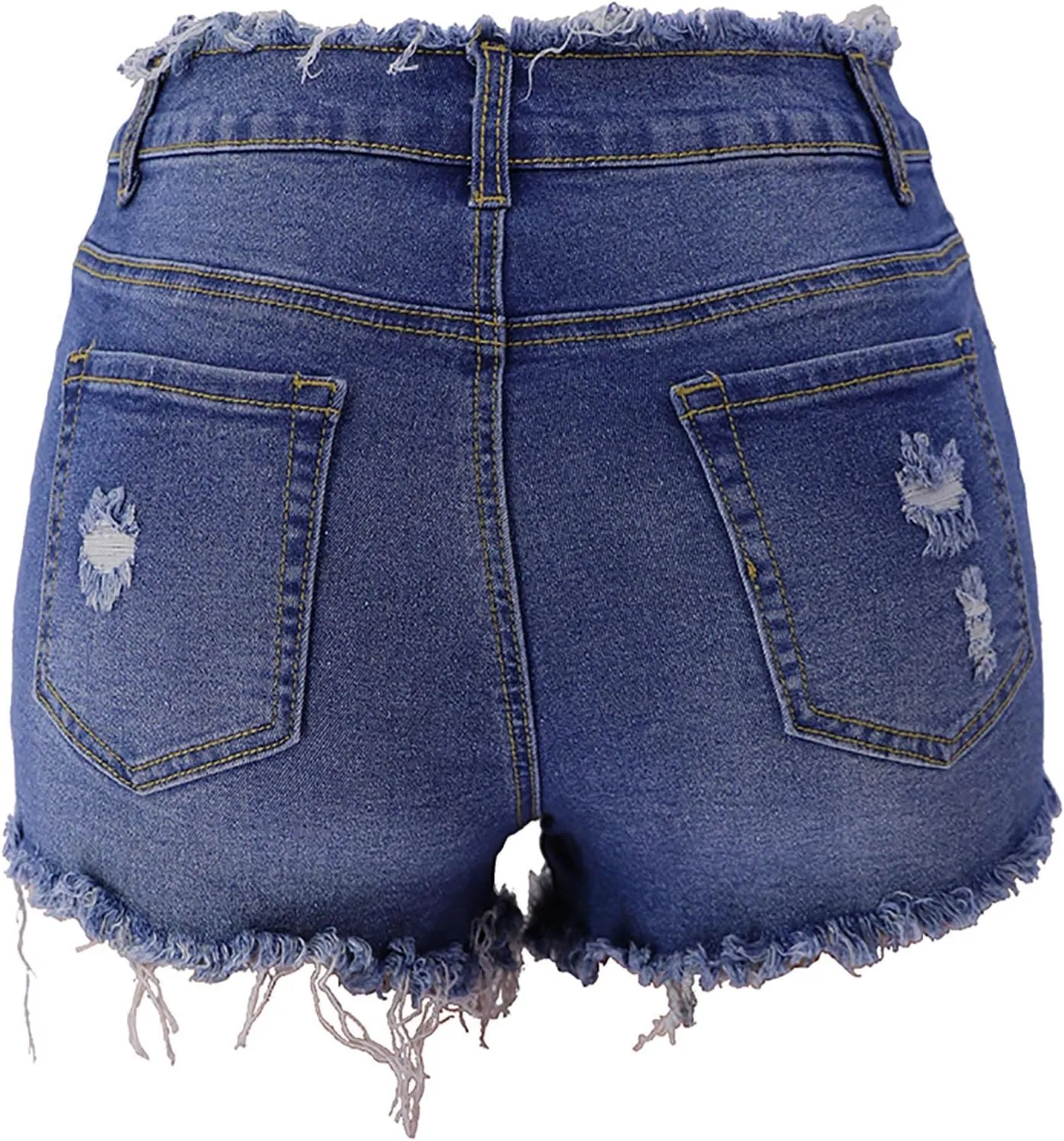 Women's Denim Shorts Hot Shorts Summer Casual High Waisted Raw Hem Stretchy Distressed Ripped Shorts with Pockets
