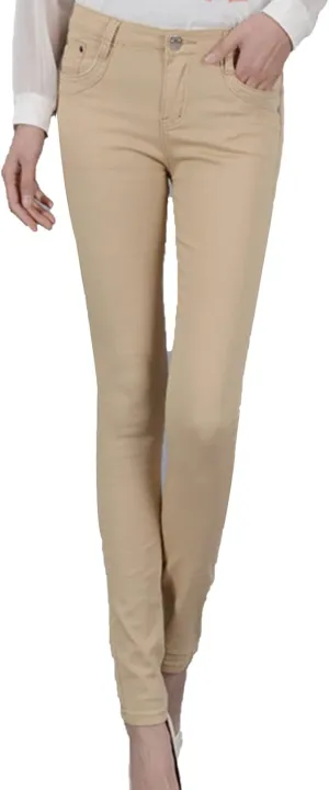 Women's High Waisted Stretch Skinny Jeans Casual Solid Color Slim Fit Pencil Jeans Slimming Butt Lift Denim Pants