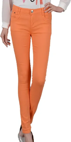 Women's High Waisted Stretch Skinny Jeans Casual Solid Color Slim Fit Pencil Jeans Slimming Butt Lift Denim Pants