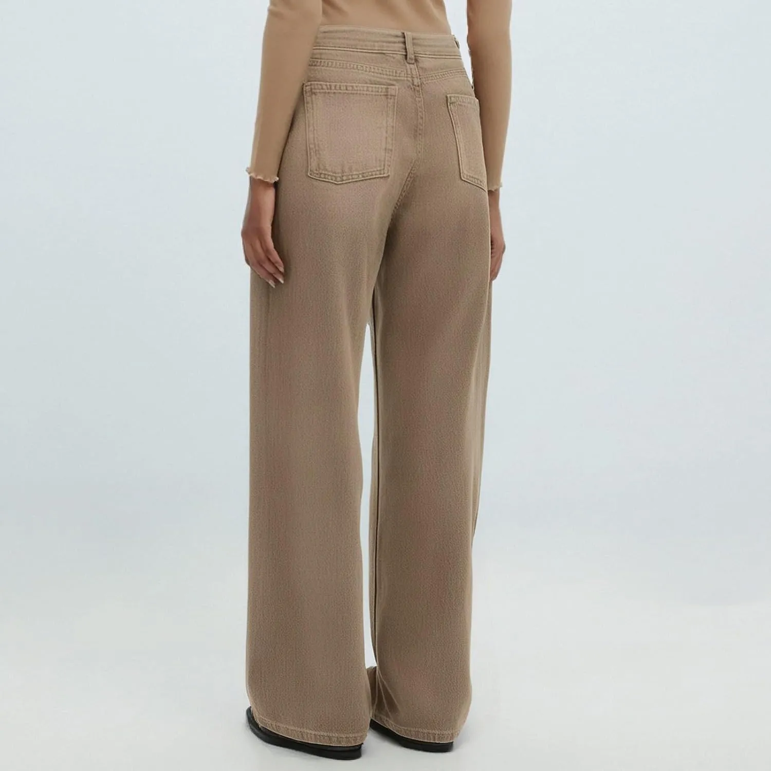 Womens Jeans, Plus Size Sweatpants High Waisted Jeans Wide Leg Denim Pants