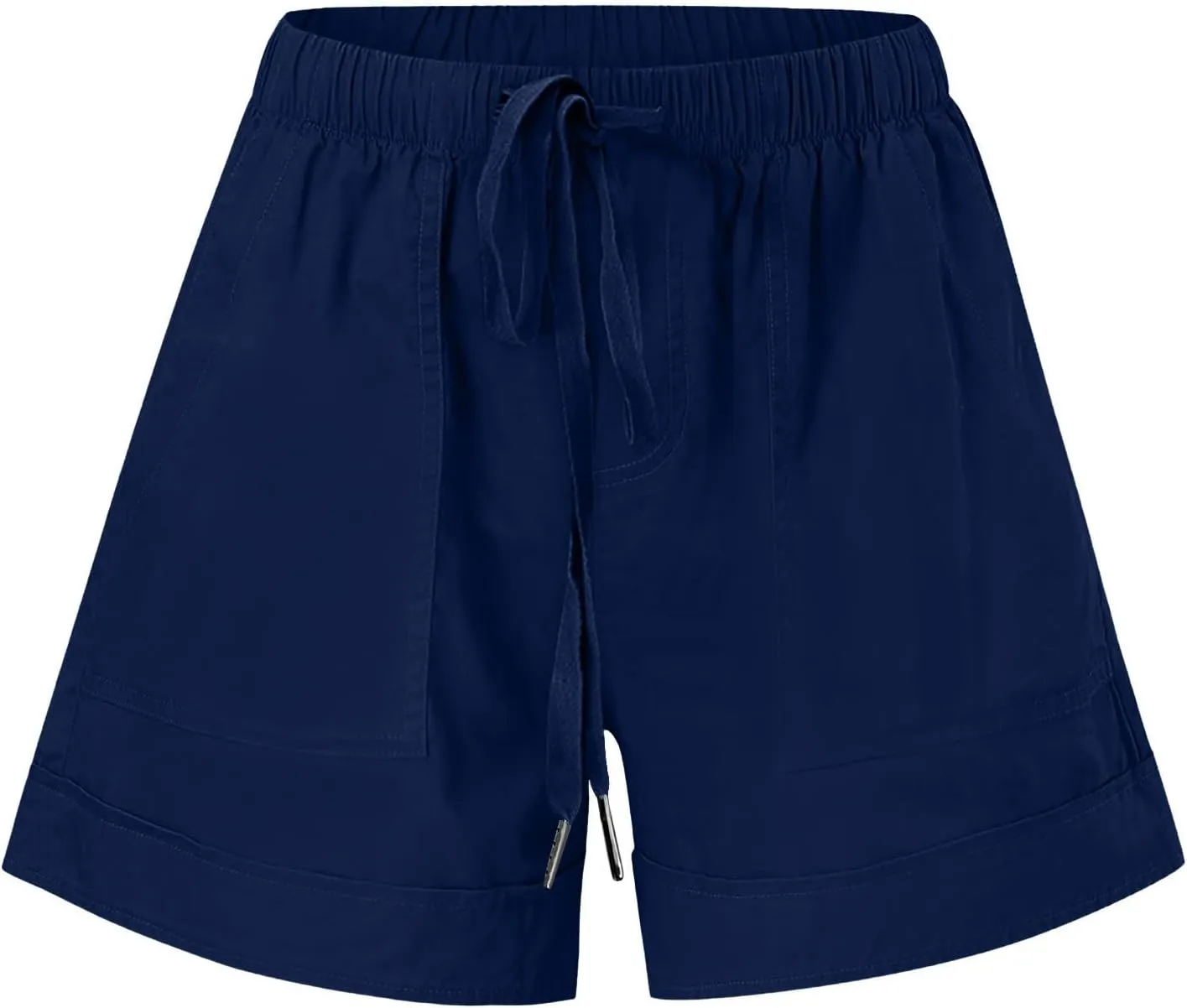 Womens Lounge Shorts Casual Drawstring Short Pants Summer Elastic Waist Casual Lightweight Shorts with Pockets