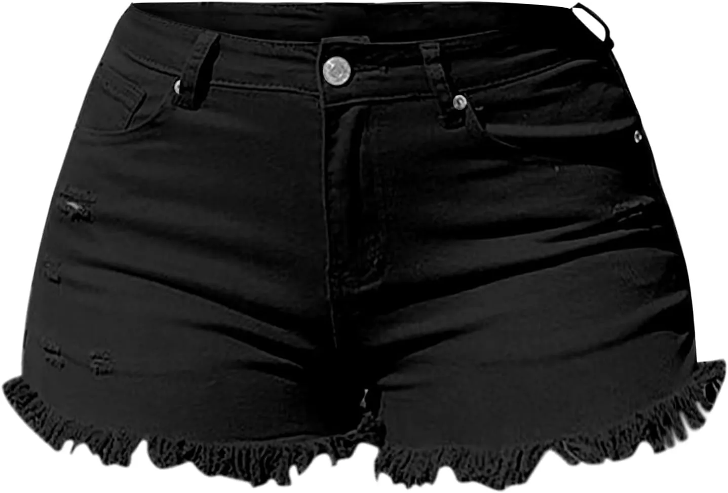 Womens Low Rise Jean Shorts Sexy Cute Ripped Booty Shorts Casual Summer Stretch Mini Shorts Low Waisted Denim Shorts