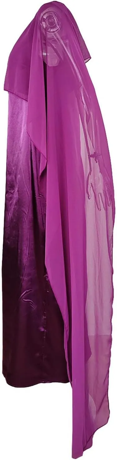 Women's Muslim Chiffon Dress Round Neck Loose Swing Middle Eastern Robe Maxi Long Dresses Fashion Bat Sleeves Dress