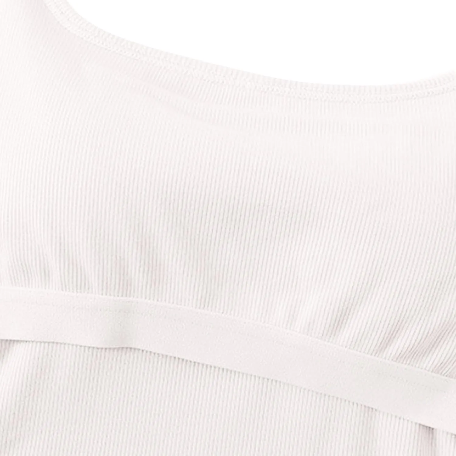 Womens Ribbed Longline Sports Bra U Neck Padded Yoga Cami Shirts Sleeveless Workout Crop Tank Top with Built in Pads