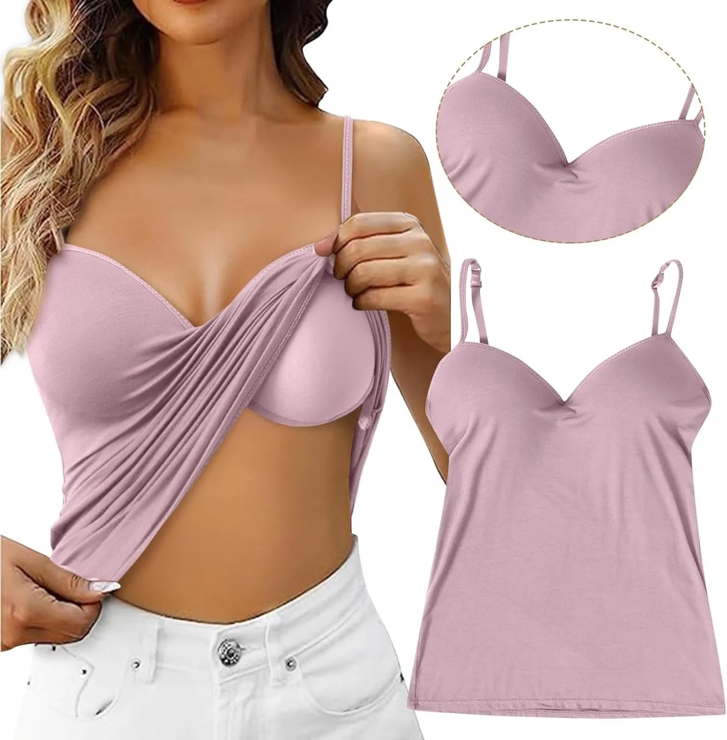 Womens Shelf Bra Tank Tops Racerback High Neck Longline Sports Bras Padded Workout Crop Tank Tops with Built in Pads
