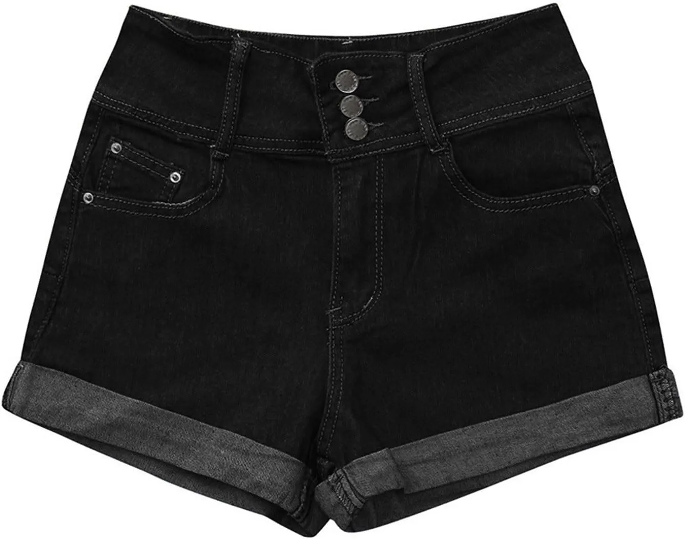 Women's Shorts High Waisted Denim Stretch Shorts Slim Fit Jean Hot Pants