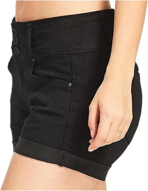 Women's Shorts High Waisted Denim Stretch Shorts Slim Fit Jean Hot Pants