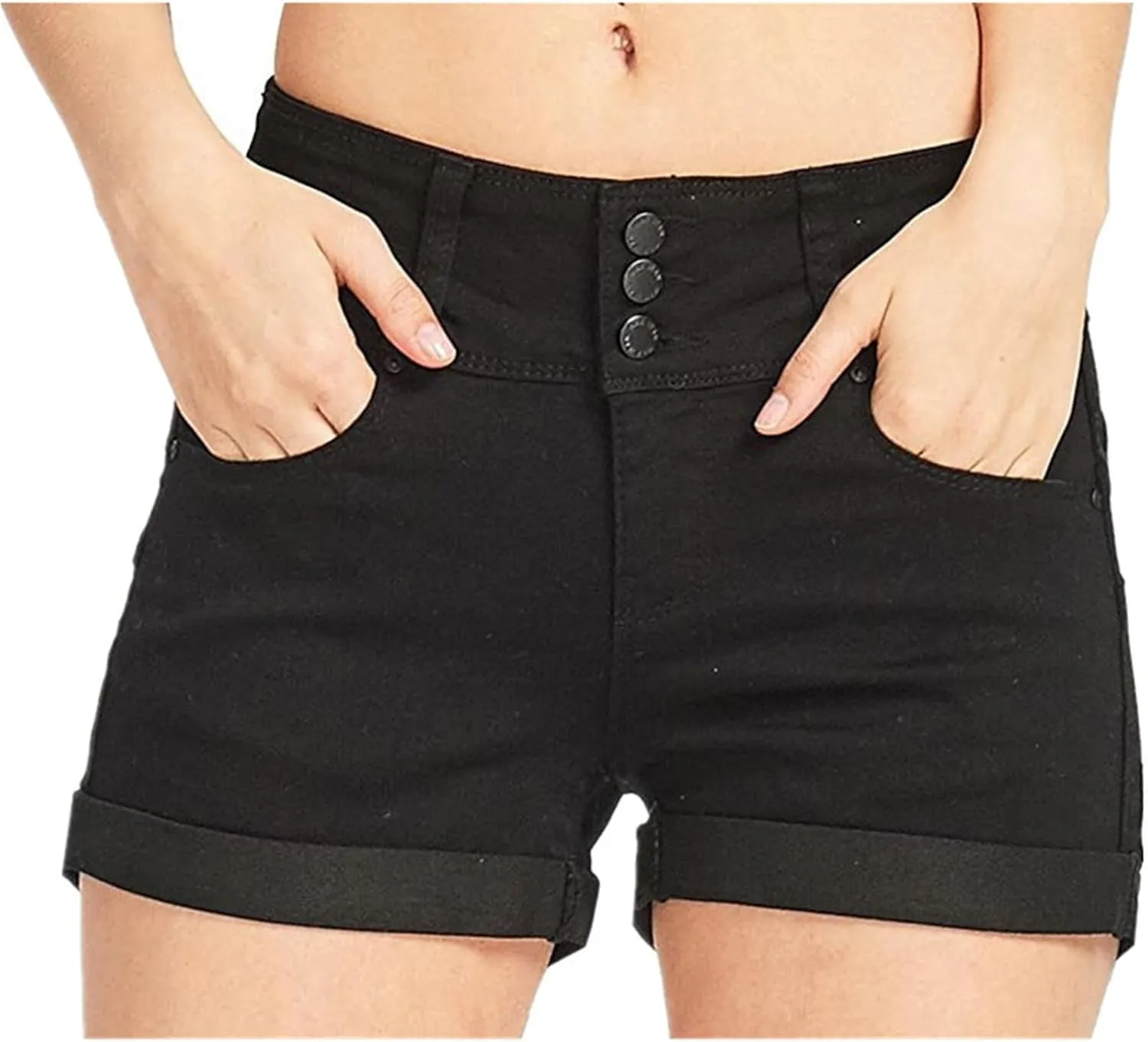Women's Shorts High Waisted Denim Stretch Shorts Slim Fit Jean Hot Pants