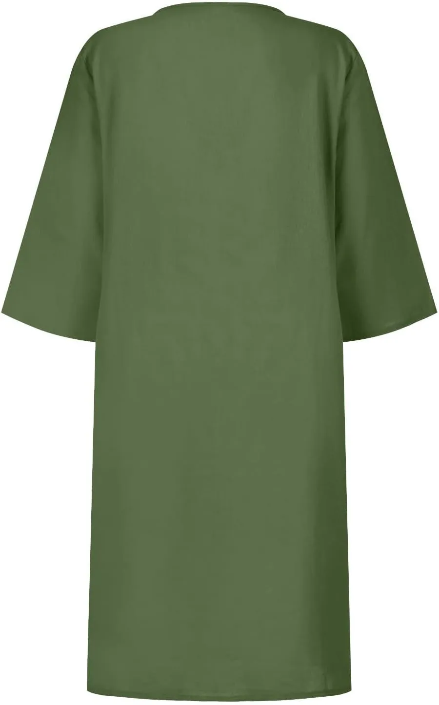 Work Dresses for Women 2025 Linen Shirt Dress Holiday Shift V Neck Short Sleeve Solid Color Casual Flowy Summer Dress