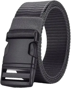 YTR6TW Men's Belt Plastic Buckle Belt Canvas Nylon Belts Outdoor Tactical Belts Unisex Waistband