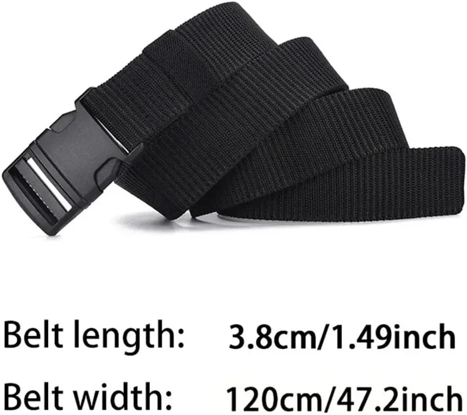 YTR6TW Men's Belt Plastic Buckle Belt Canvas Nylon Belts Outdoor Tactical Belts Unisex Waistband