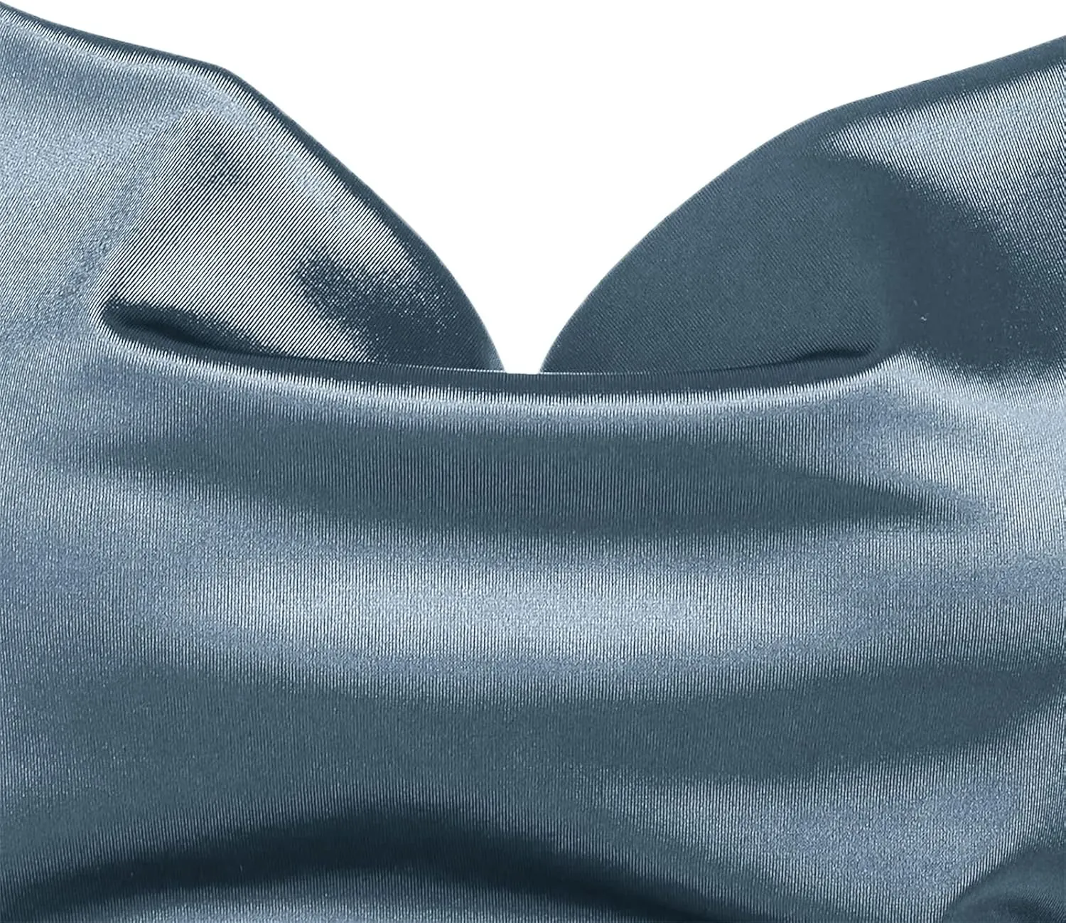ZAFUL Women's Satin Sleeveless Spaghetti Strap Mini Dress Sexy Slip Cowl Neck Silky Cocktail Party Dresses