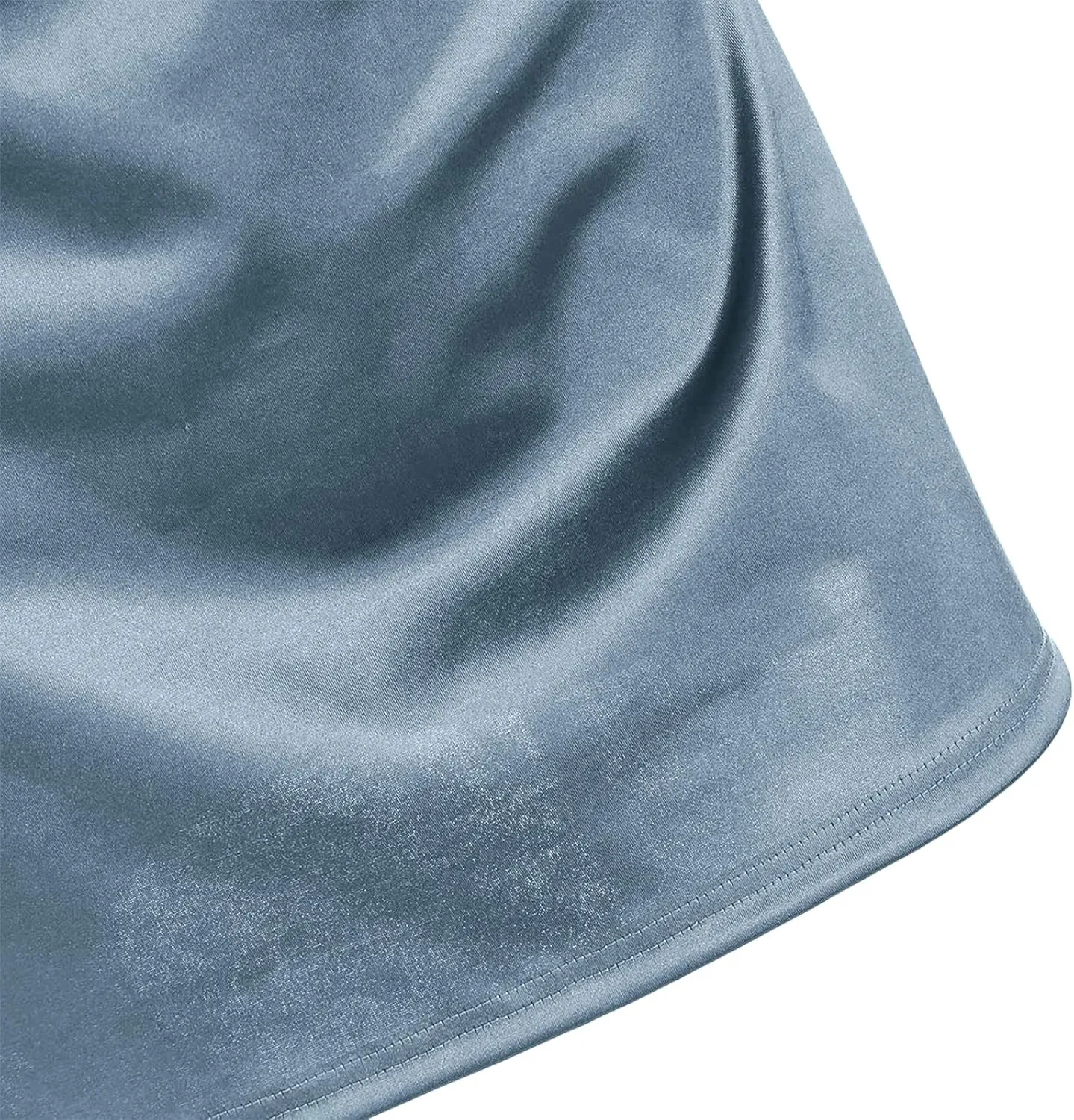 ZAFUL Women's Satin Sleeveless Spaghetti Strap Mini Dress Sexy Slip Cowl Neck Silky Cocktail Party Dresses